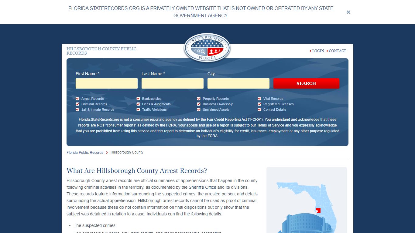 HILLSBOROUGH COUNTY PUBLIC RECORDS - Florida State Records